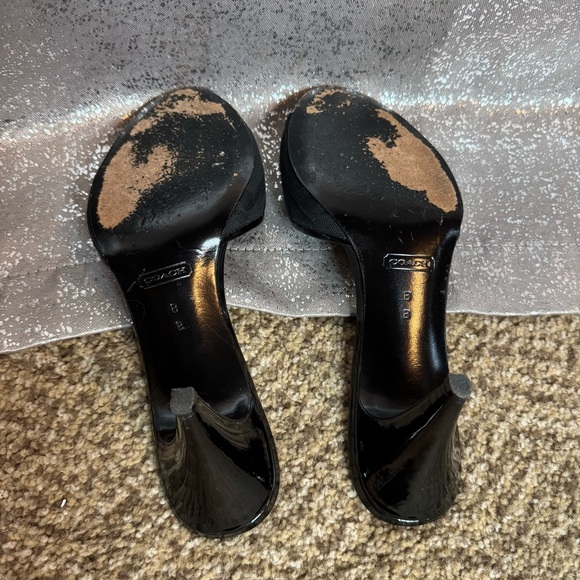 Vintage (2003-ish!) Coach Open Toe Coach logo high heel Slides - Picture 6 of 7